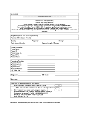 Mercy Care Plan Nasonex Step Therapy Prior Authorization Form