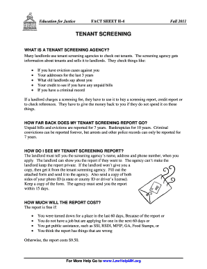 Tenant Screening Report Request Form