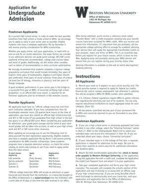 Western Michigan University Undergraduate Application