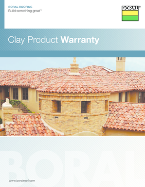 Boral Roofing Clay Product Warranty