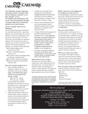 Caremark Mail Service Enrollment Form