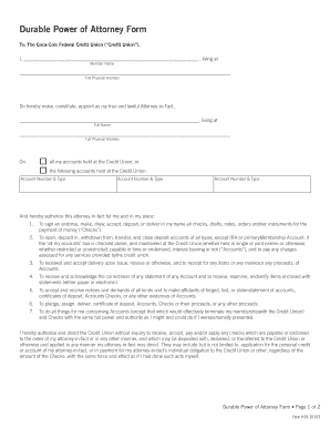 Durable Power of Attorney Form