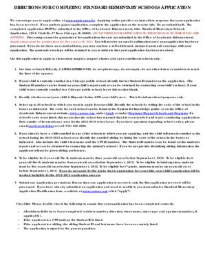 Standard Elementary Schools Application