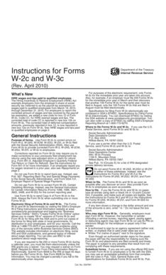 Instructions for Forms W-2c and W-3c