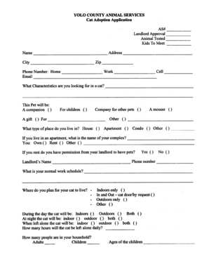 Cat Adoption Application