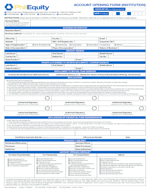 PhilEquity Account Opening Form