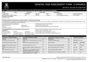 Risk assessment pdf - WITHOUT AN OHS ACTION PLAN