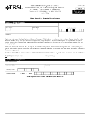 Teachers’ Retirement System of Louisiana Form 7D