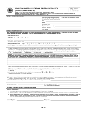 Loan Discharge Application False Certification
