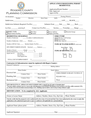 Residential Building Permit Application