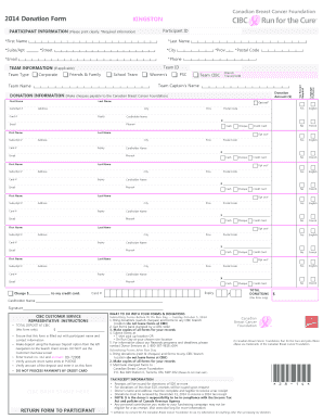 2014 Donation Form Kingston