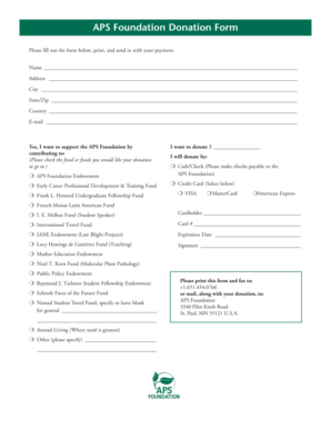 APS Foundation Donation Form