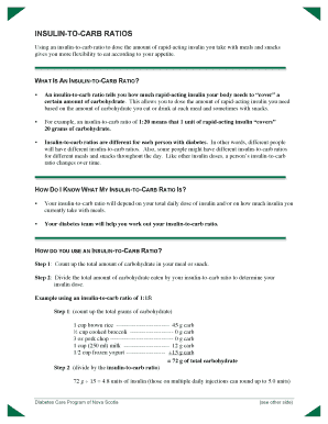 Insulin-to-Carb Ratio Guide