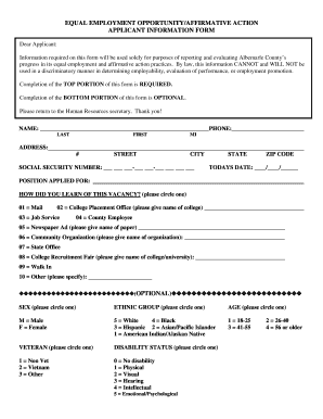 Albemarle County Employment Application