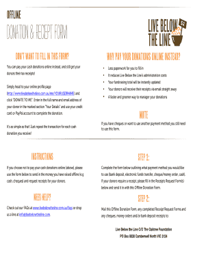 Offline Donation & Receipt Form