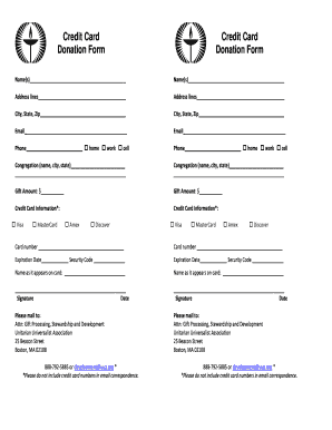 Unitarian Universalist Association Donation Form