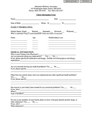 Client Information Form