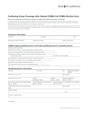 California COBRA Election Form