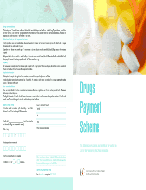 Drugs Payment Scheme Application Form