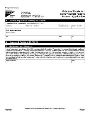 Principal Funds Account Application