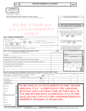 California Business Property Statement