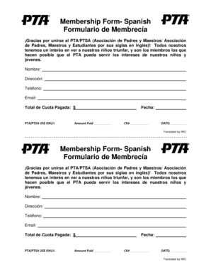 Formulario de Membrecía