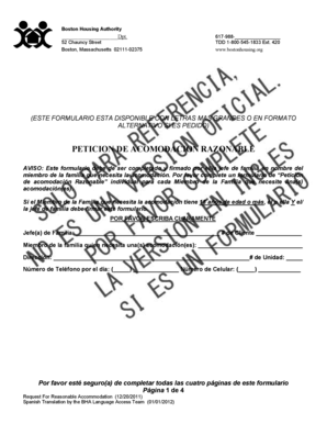 Petición de Acomodación Razonable