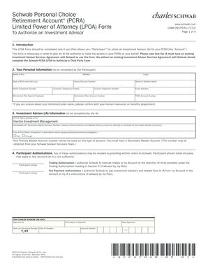 Schwab Limited Power of Attorney Form