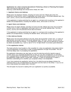 UK Non-material Amendment Application
