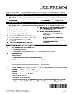 IRA Distribution Request Form