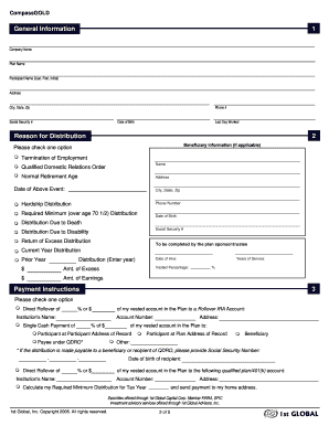 CompassGOLD Distribution Form