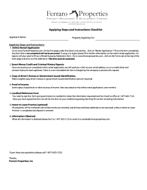 Rental Application and Lease Addendum