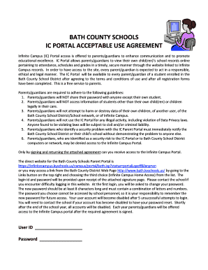 Bath County Schools IC Portal Acceptable Use Agreement