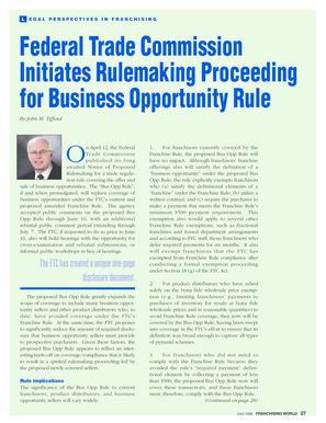 Business Opportunity Disclosure Form