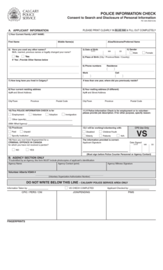 Police Information Check Consent Form