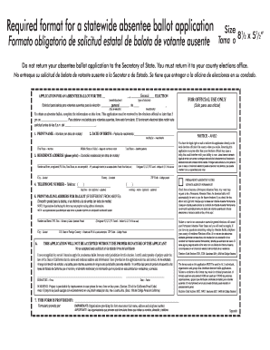 California Absentee Ballot Application