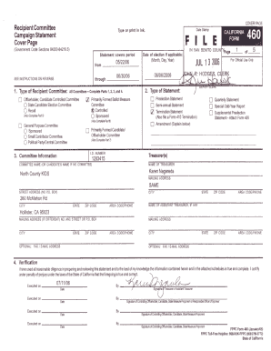 California Campaign Statement Form 460