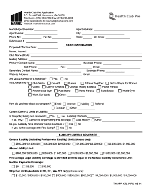 Health and Fitness Insurance Application