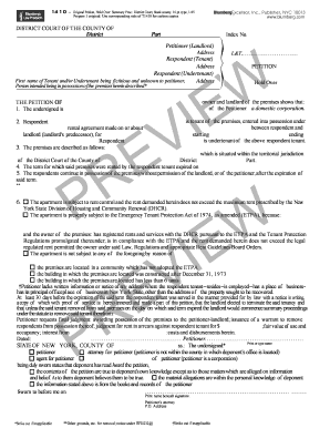 New York Hold Over Petition