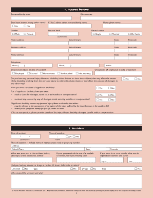 Queensland CTP Notice of Accident Claim Form
