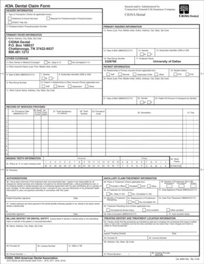 Dental Claim Form