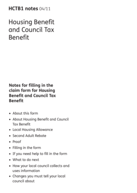 Housing benefit application form pdf - Form HCTB1 - Housing Benefit and Council Tax ... - Shelter Cymru - sheltercymru org