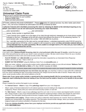 Universal Claim Form