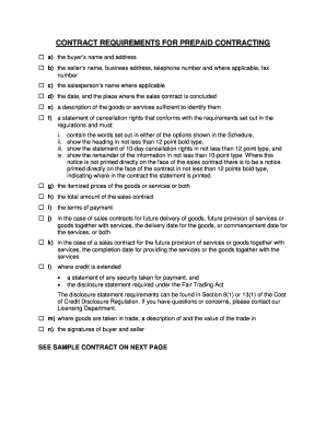 Prepaid Contracting Agreement