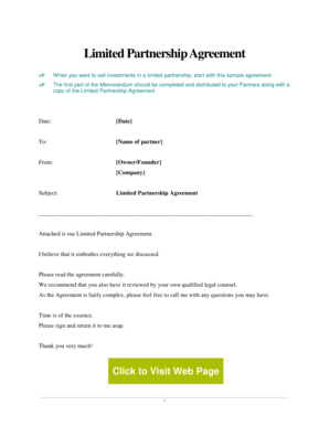 Limited Partnership Agreement