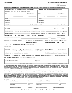 SPS Check Service Agreement