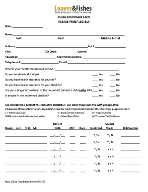 Client Enrollment Form
