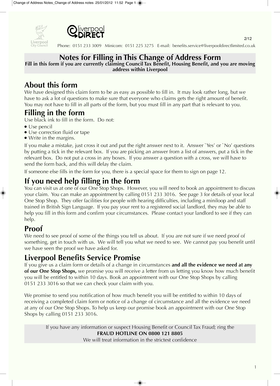 Change of Address Form