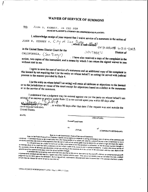 Waiver of Service of Summons