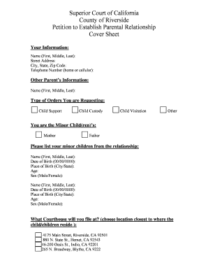 California Parental Relationship Petition